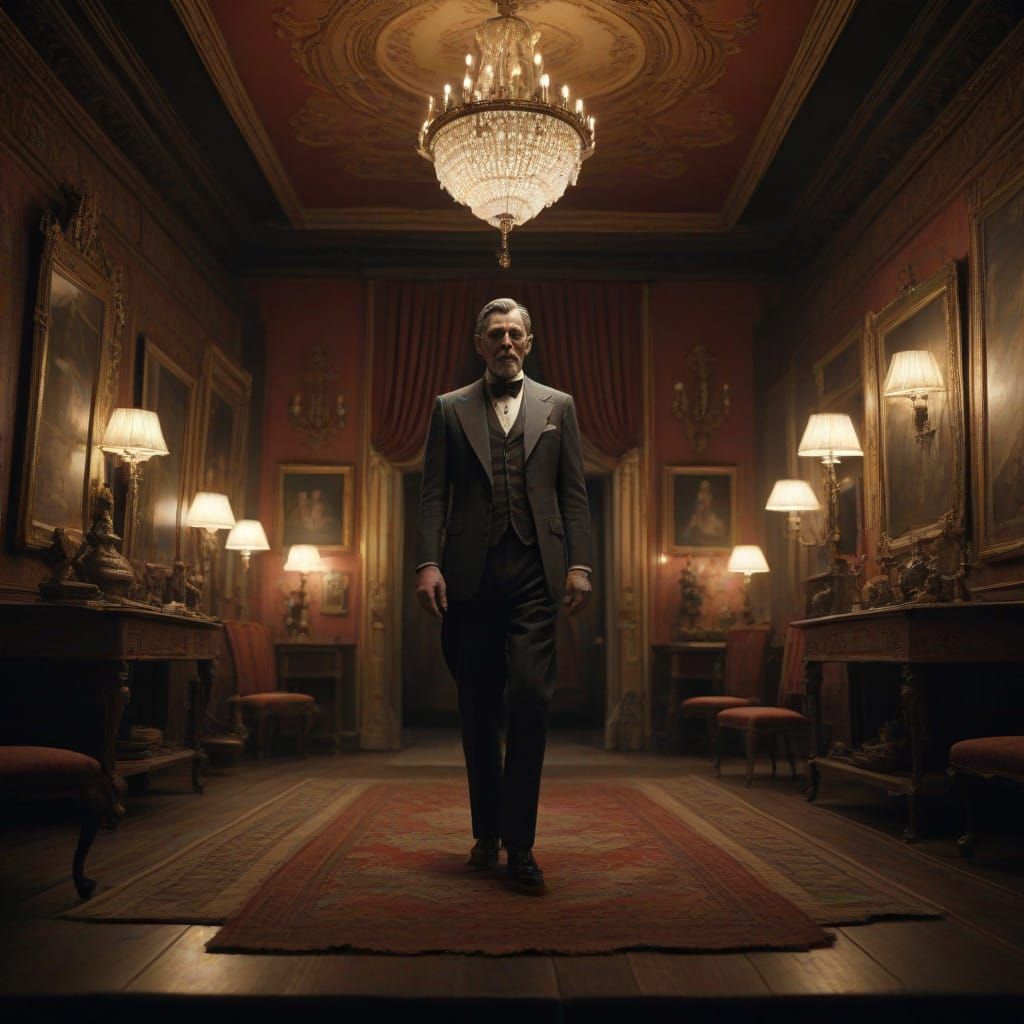 Freak Show Scene in Rich Textures, 35mm Film Aesthetic