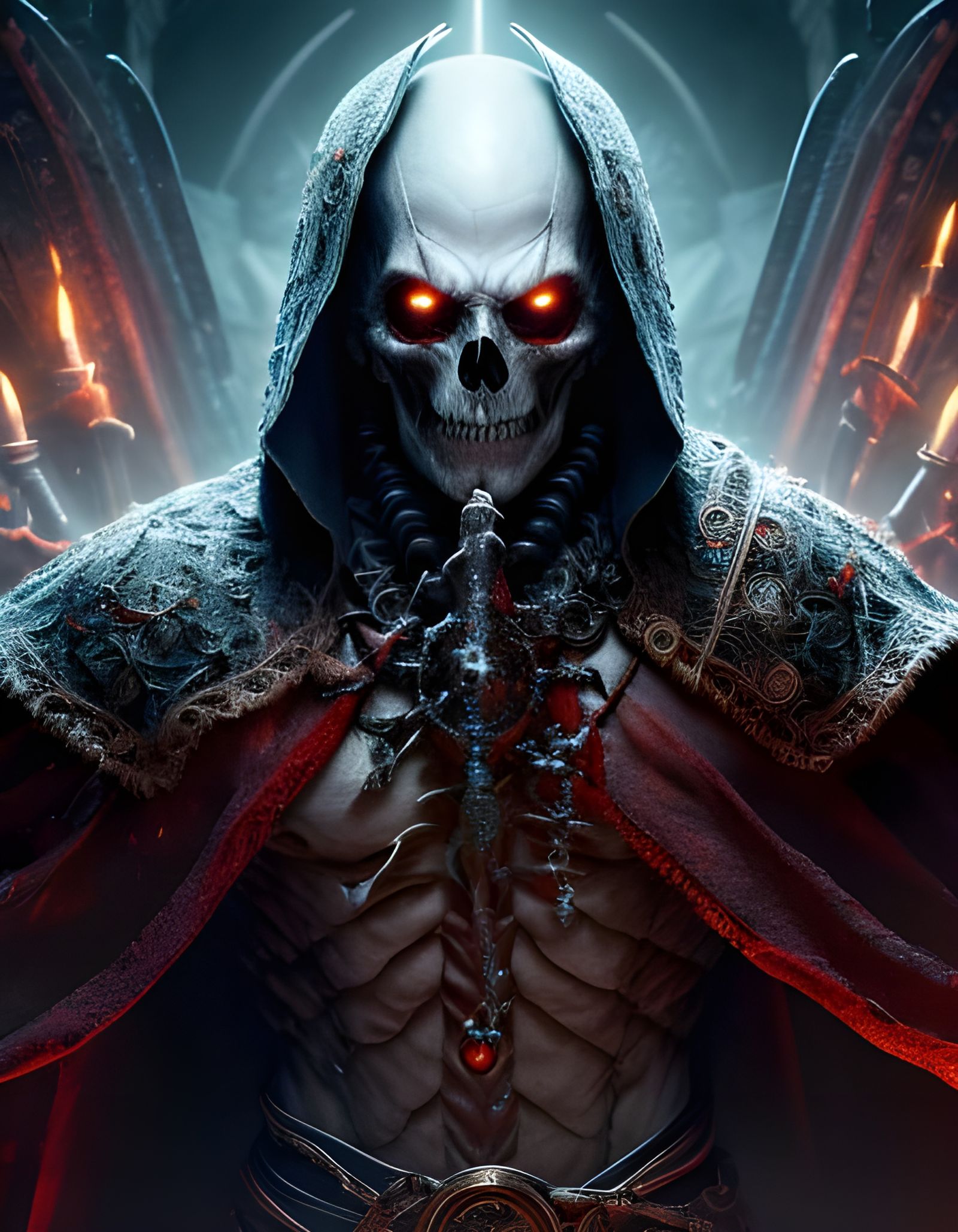 Detailed Image of a Fearful Necromancer