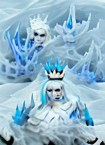 Ice Queen Portrait in Digital Fantasy Art