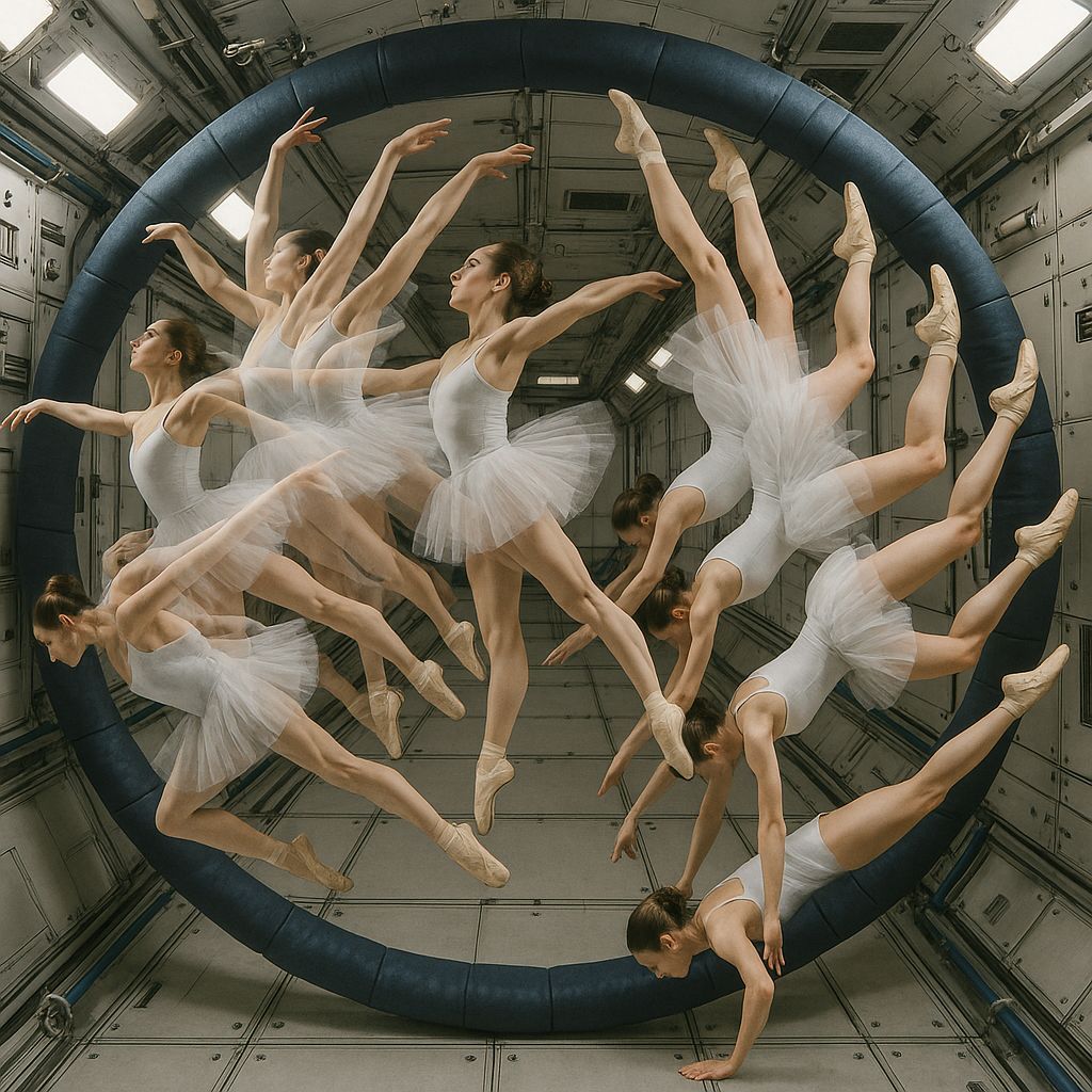 Ballerina in Zero-G Orbit