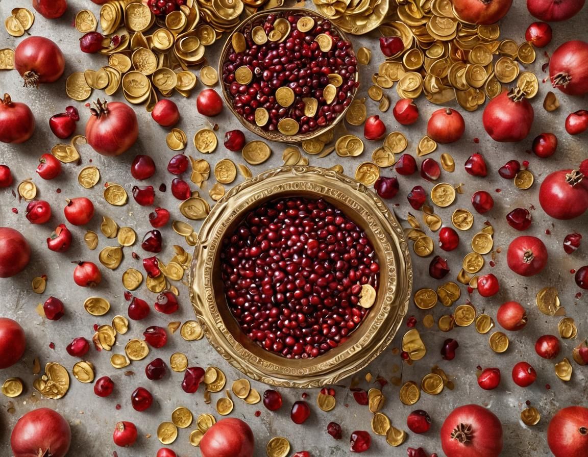 Pomegranate Treasure: Ruby Arils and Dragon's Gold