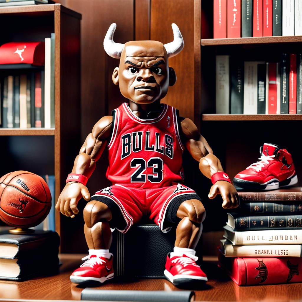Chicago Bulls Plush Toy with Michael Jordan Figure