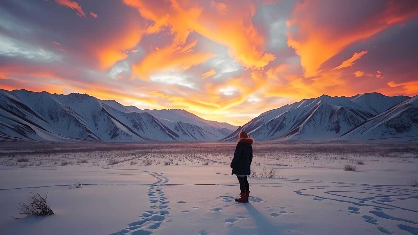 Surreal Sky in Orange and Pink Hues