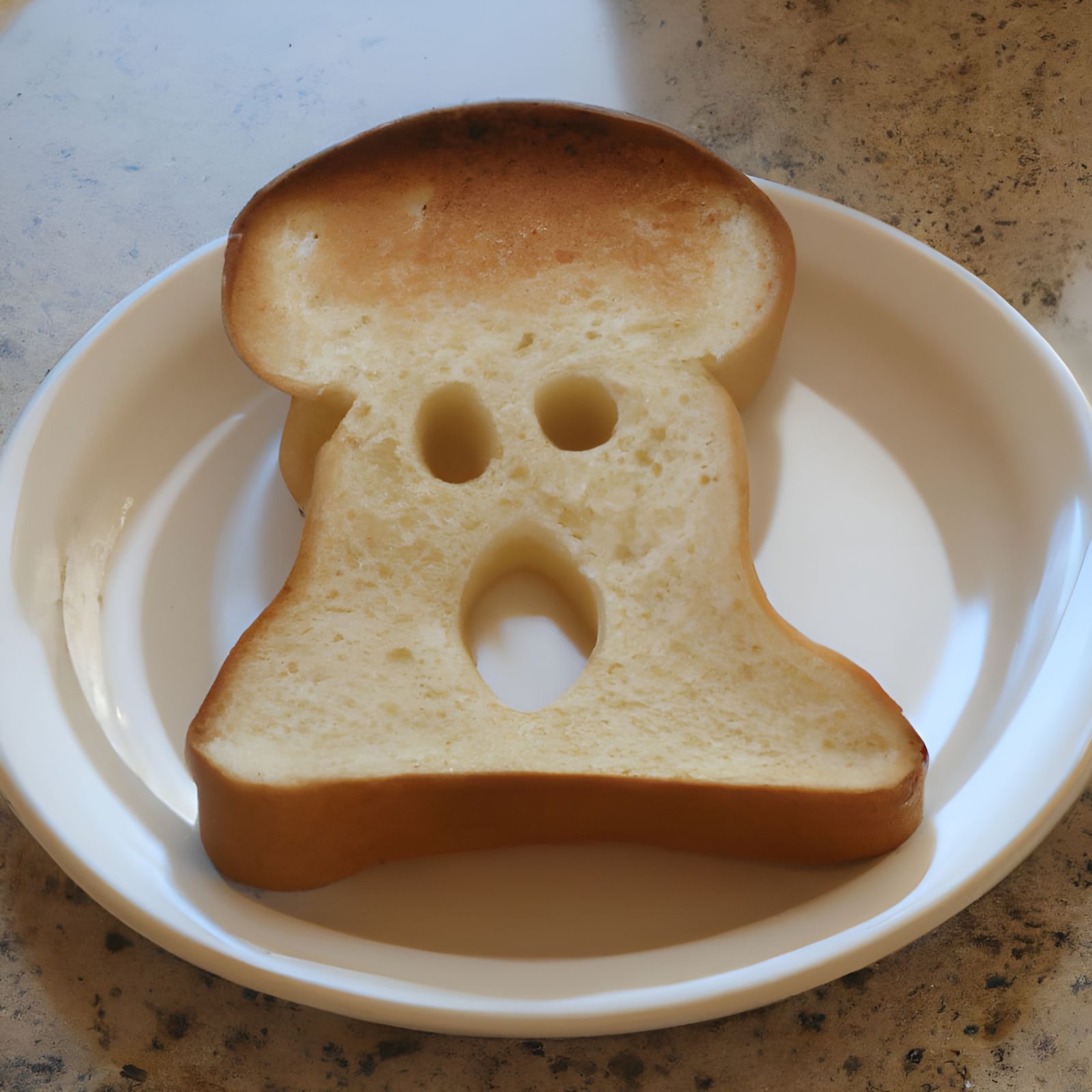 Toast Foot on a Plate