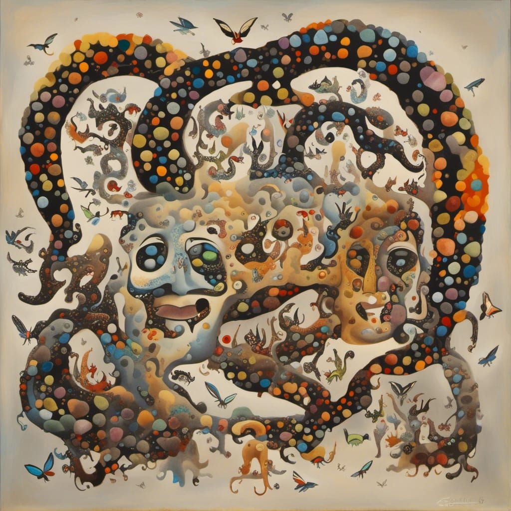 Surreal Melting Figures in Salvador Dali Style