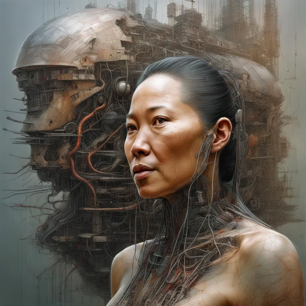 Surreal Portrait in Expressionist Style, 8K