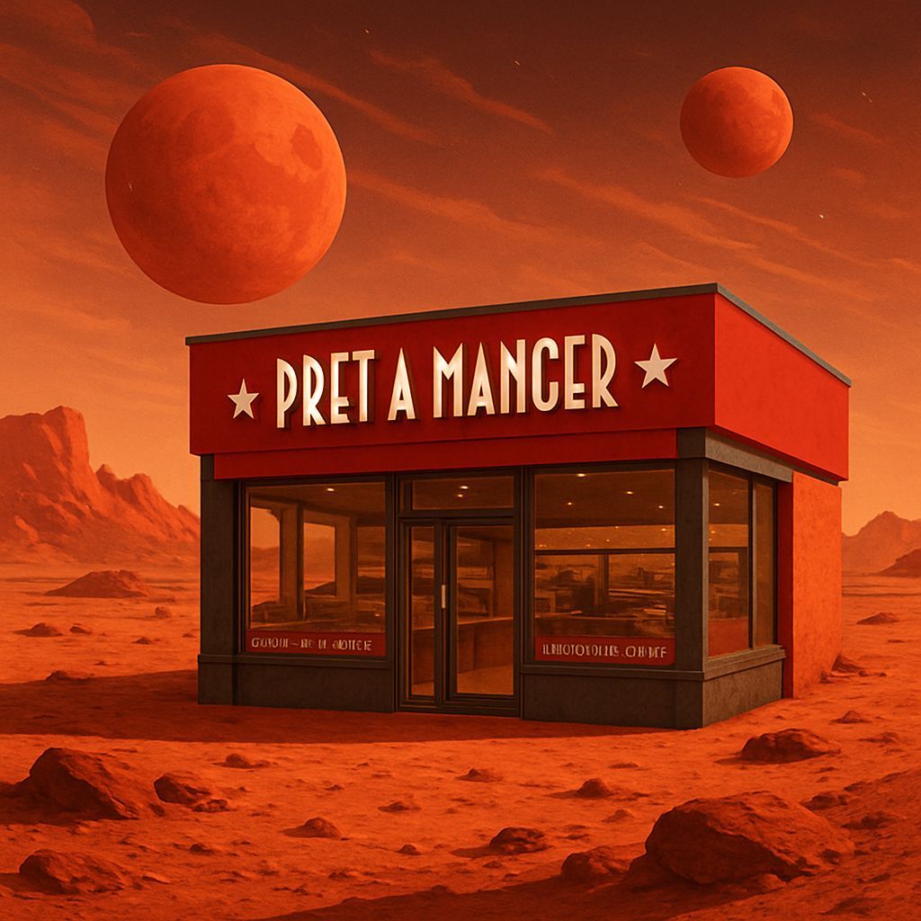 Pret A Manger Cafe on Mars Landscape