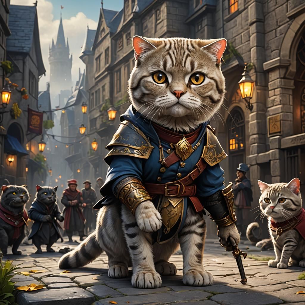 Mischievous Tabaxi Rogue as Matte Painting