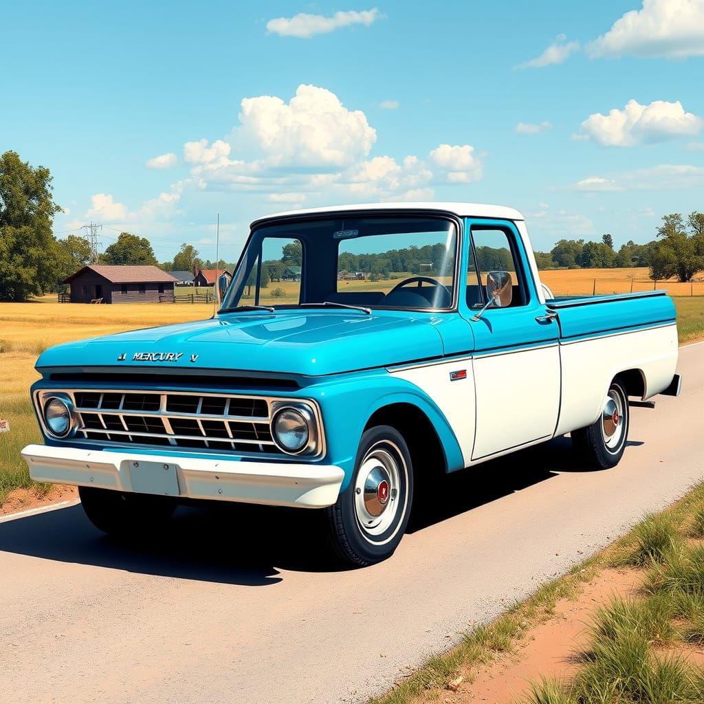 1965 Mercury Truck in Retro-Futuristic Style