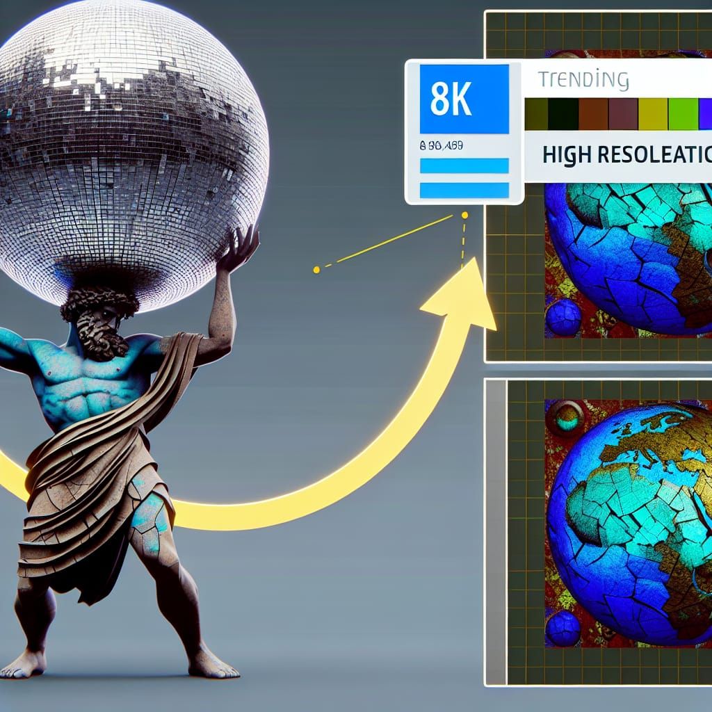 Atlas with Disco Ball: Fantasy Concept Art