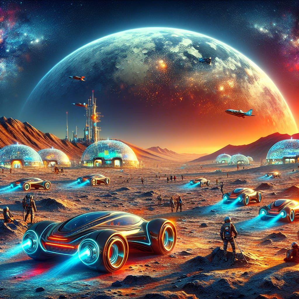 Lunar Futurism: Diverse Pioneers Explore the Moon in Flying...