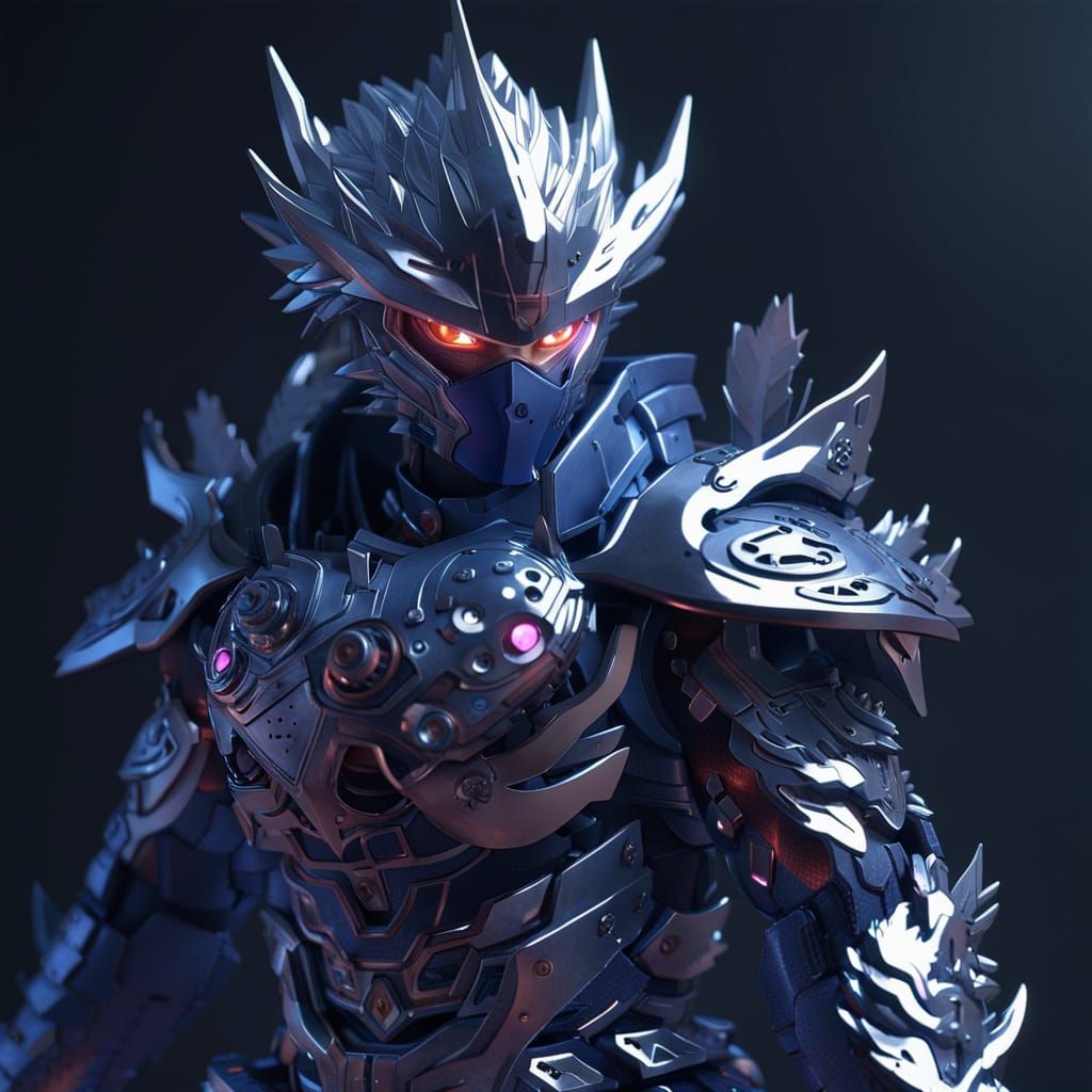 Kakashi Susanoo Armor: Futuristic Sci-Fi Concept Art