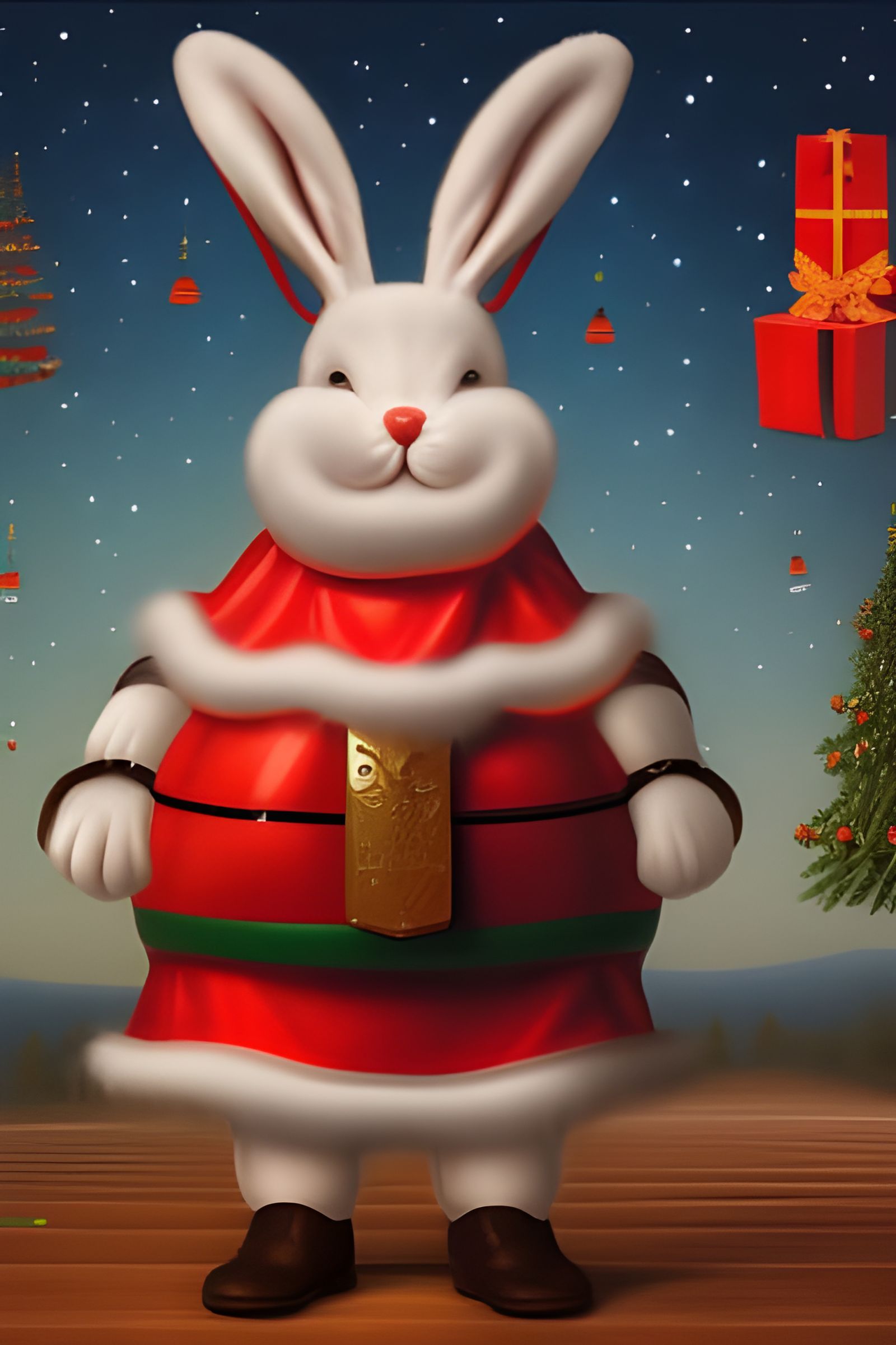 Festive Christmas Scene in Hyperdetailed Digital Art