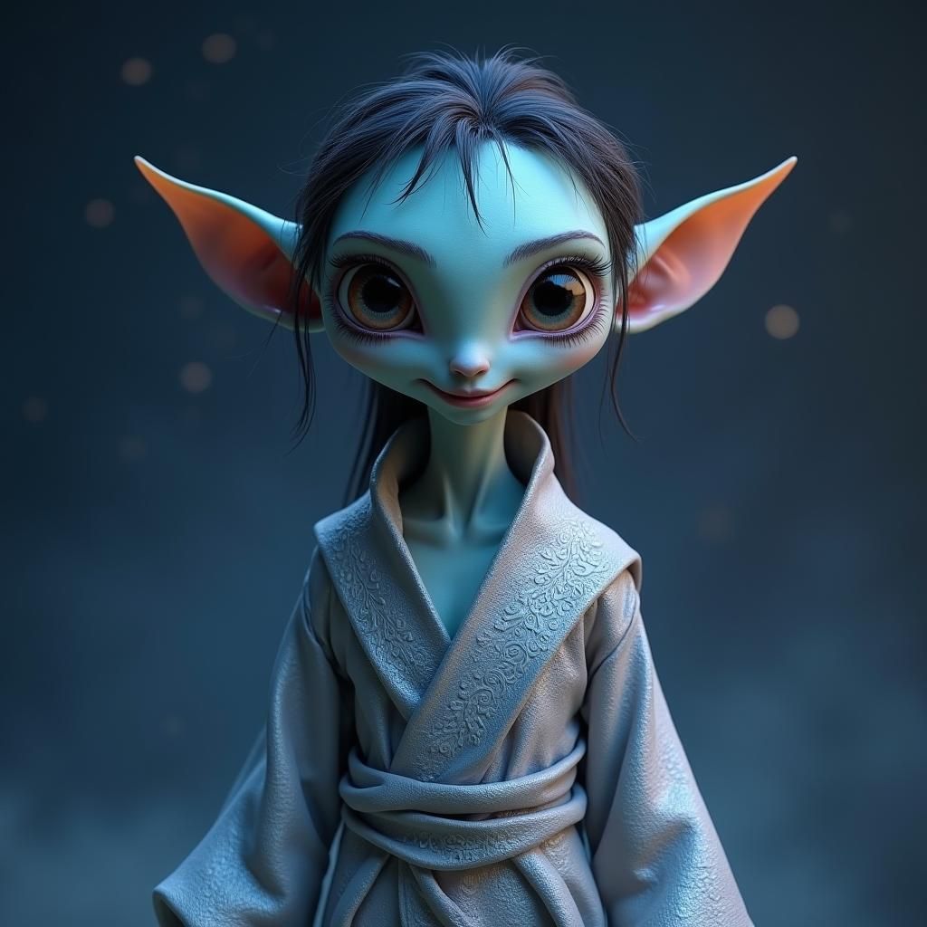 Alien Humanoid Portrait in Digital Art Style