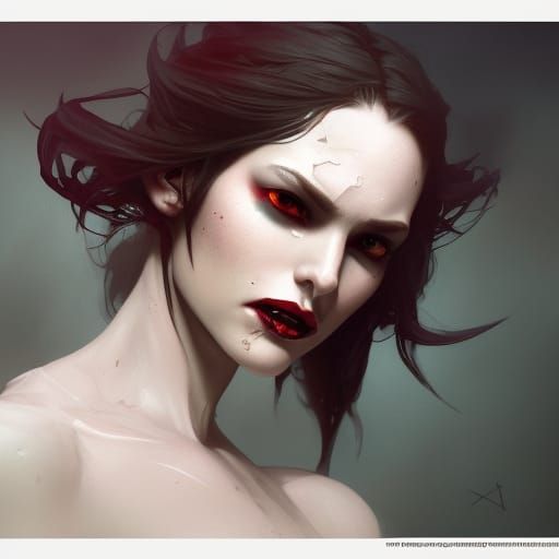 Detailed Portrait of a Female Vampire in Unreal Engine