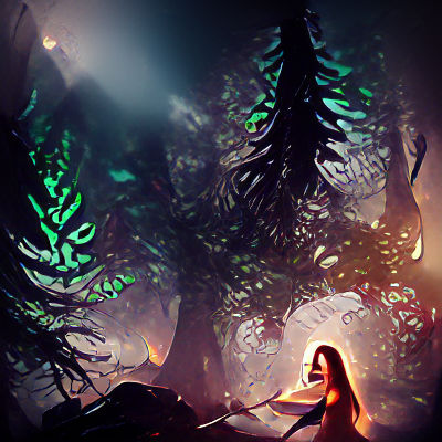 Enchanting Forest Goddess