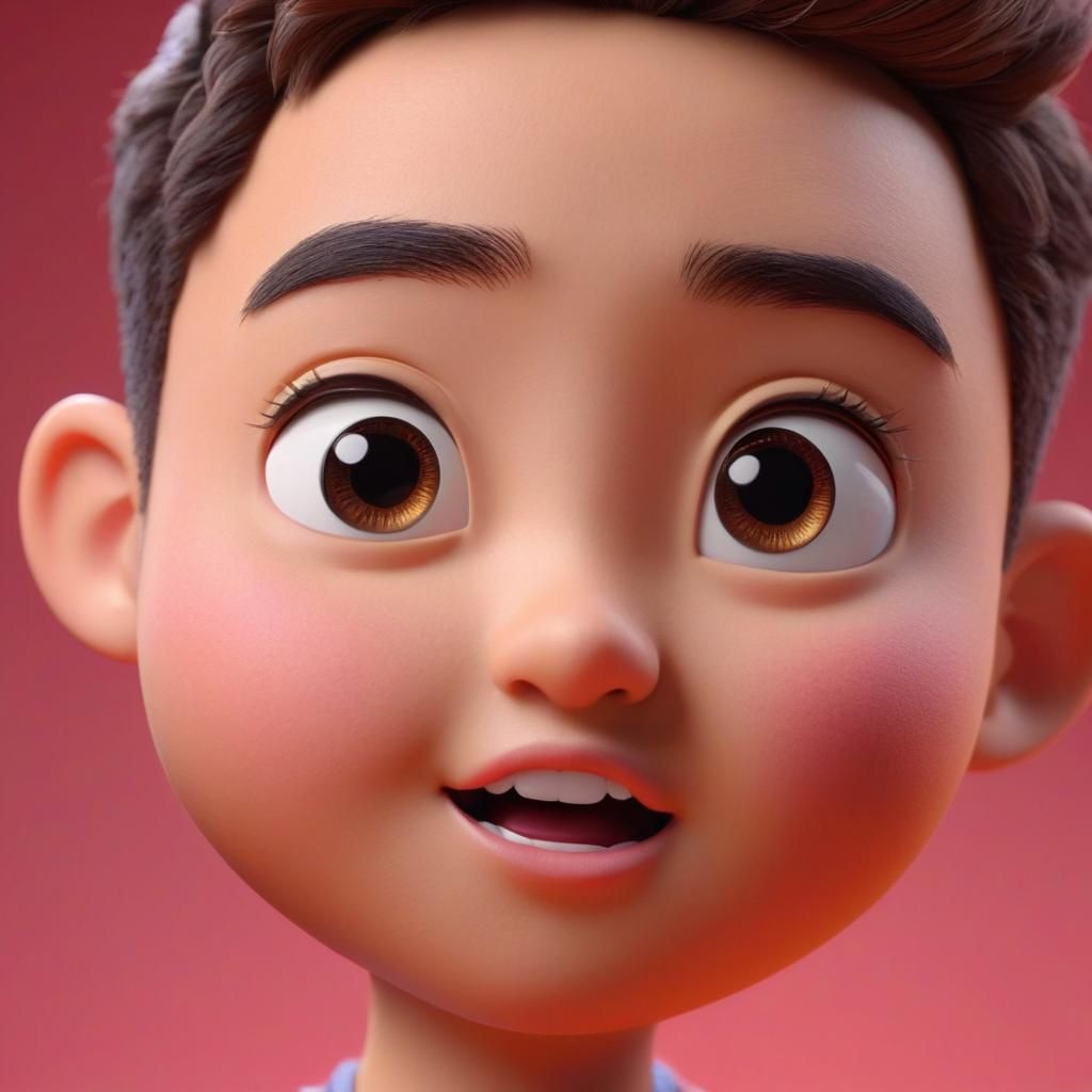 Ironic Sarcastic Face in Claymation 3D Portrait