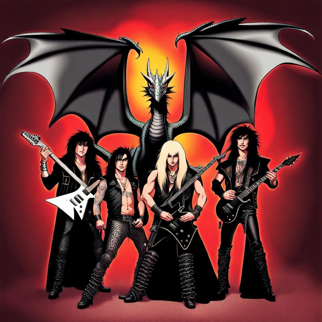 Dragon Glam Metal Band in Concert