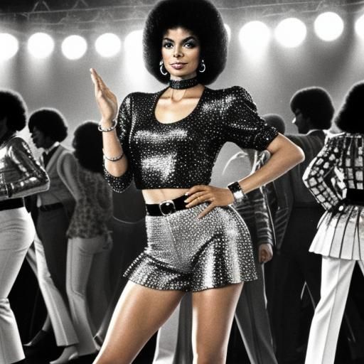 1970s Disco Scene with Dancing Crowd