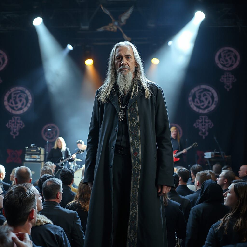 Merlin at a goth concert