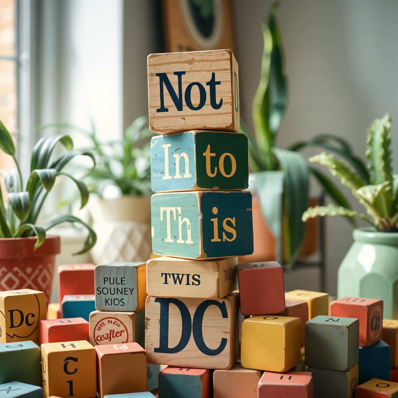 Whimsical Cubes Reflecting Boho Chic