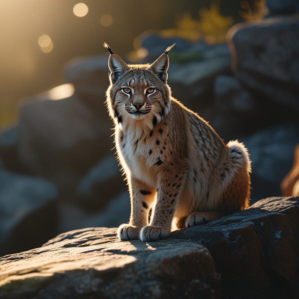 Lynx in Morning Dew: A Cinematic Macro Photograph