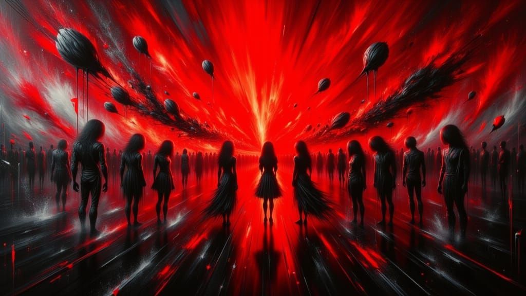 Surreal Skies Breaking Apart in Oil on Canvas