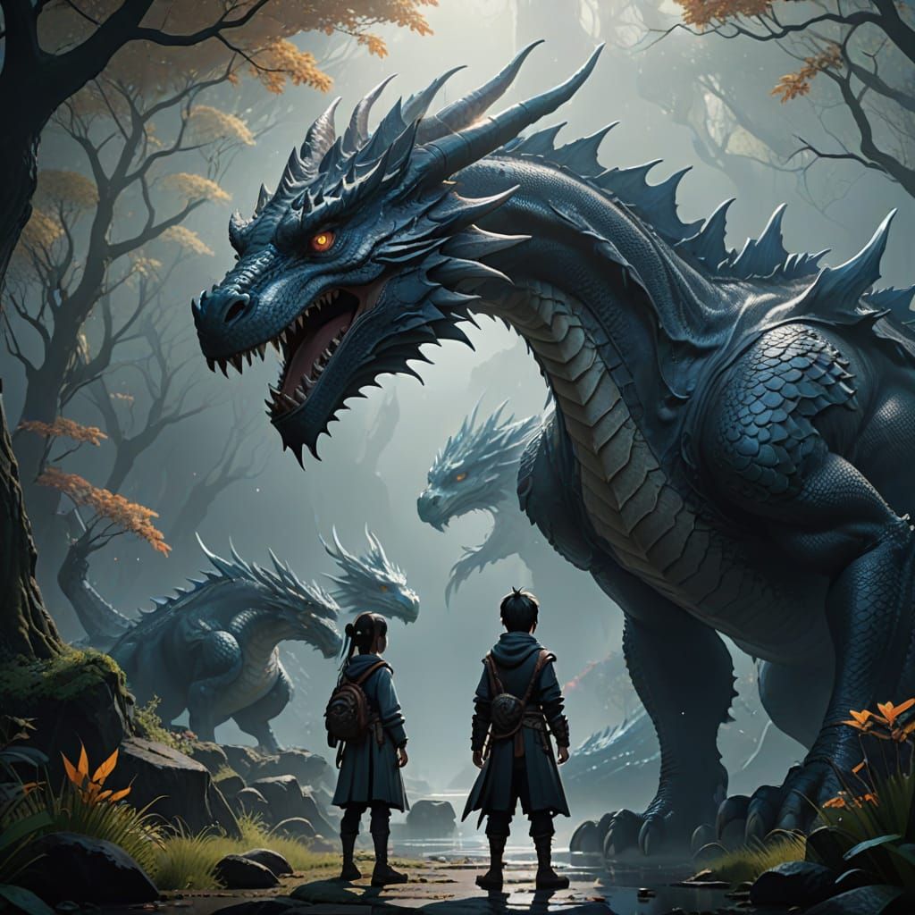 Cinematic Fantasy Portrait of a Person and Their Majestic Dr...