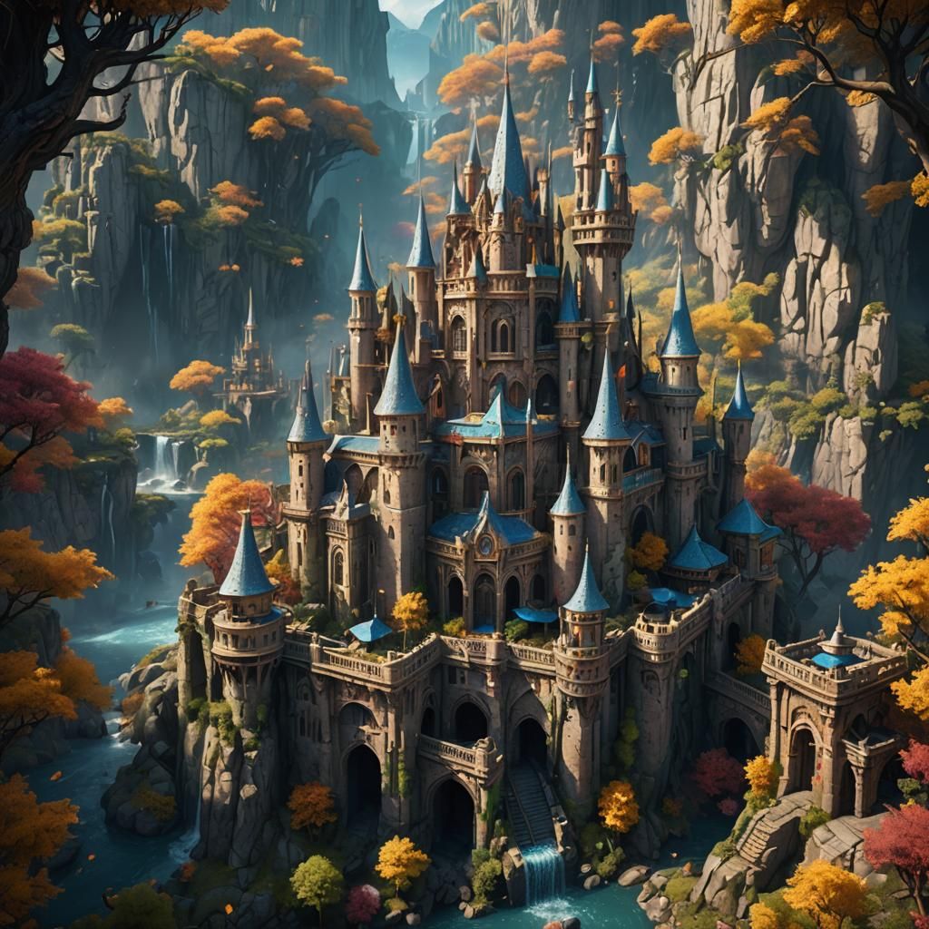 Fantastical Matte Painting Expressing Gratitude in Deep Colo...