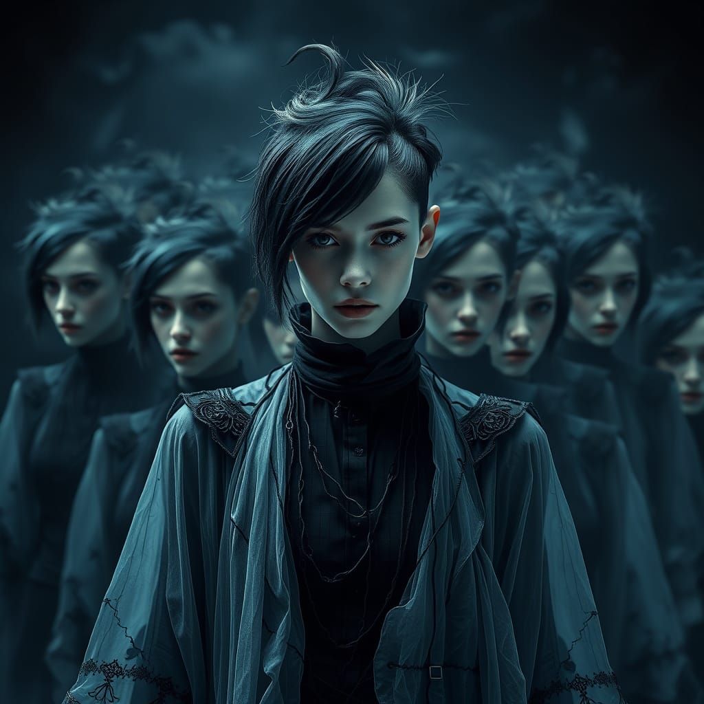 Androgynous Dreamscapes in Hyperrealistic Detail