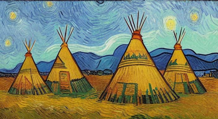 Tipis as Van Gogh Painting
