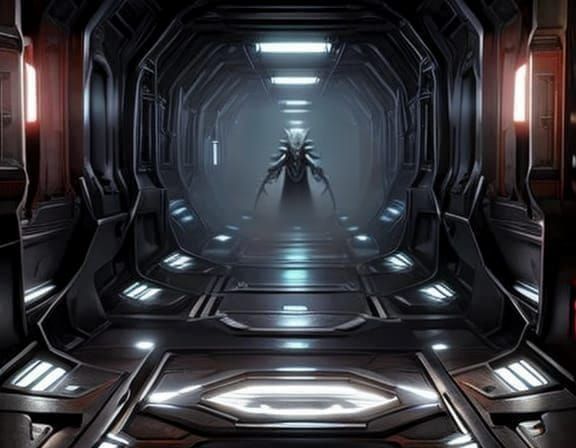 Dark Alien Xenomorph in Hyper-Realistic Style