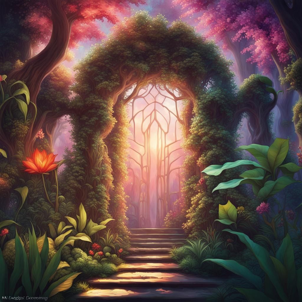 Magical Plants with Healing Properties in Pixar Style