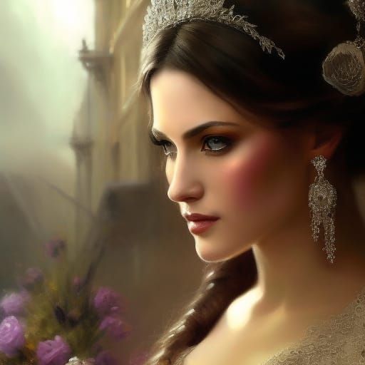 Bride and Groom in Rainy Sunset Wedding