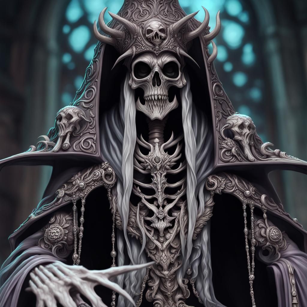 Hyperdetailed Lich Close-Up: Undead Majesty