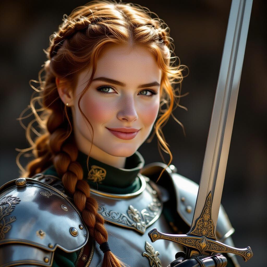 Ginger Haired Knight in Realistic Medieval Armor