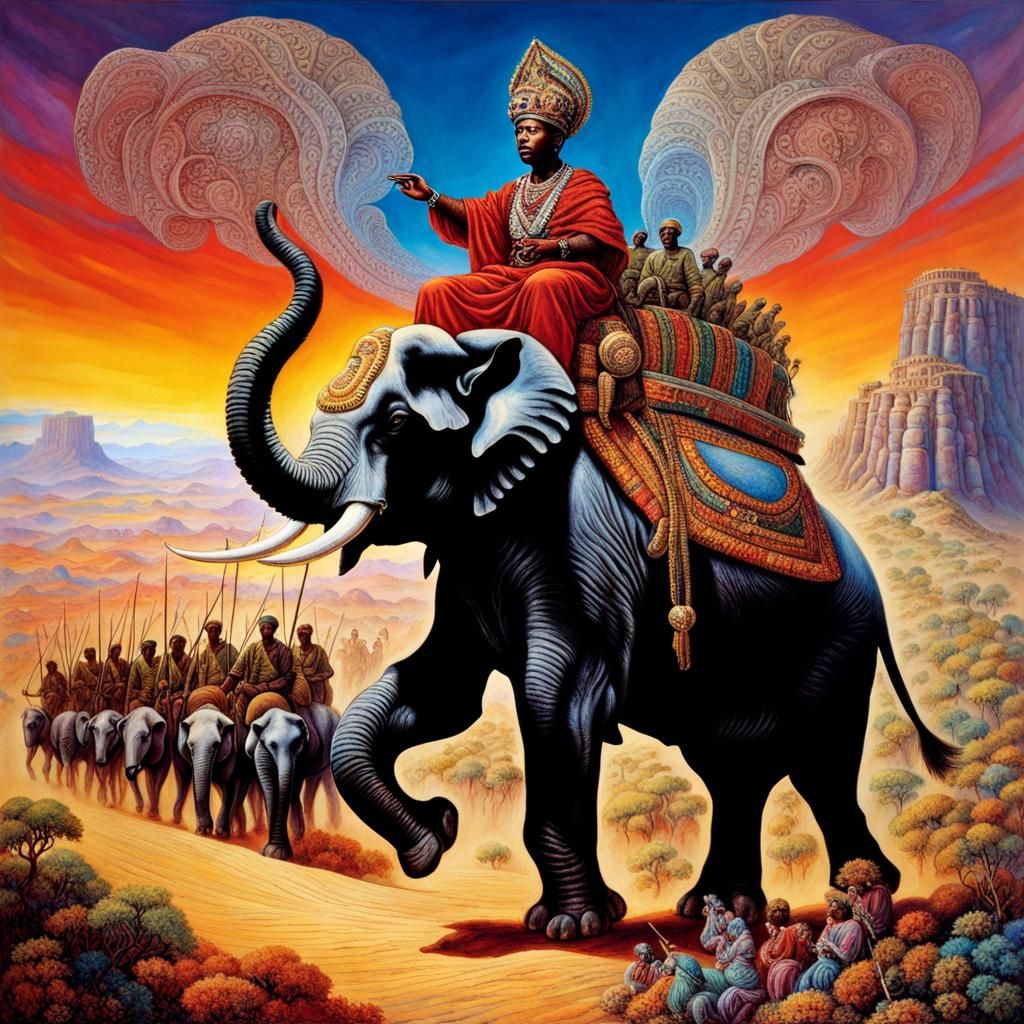 Hannibal Crossing the Desert with His Army