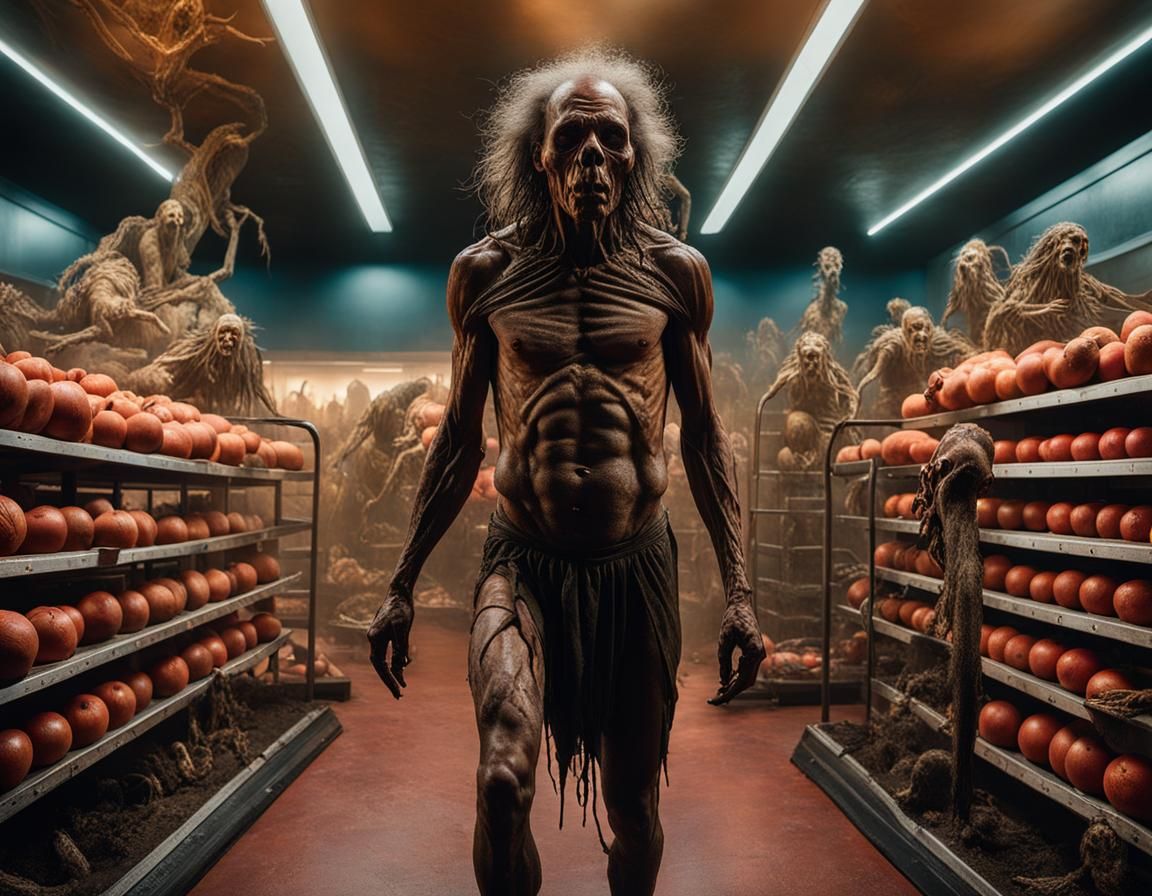 Macabre Body Horror Monster in Wasted Fitness Club