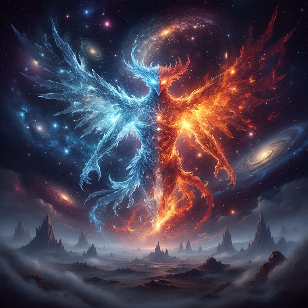 Colossal Phoenix of Stars, Ice, and Fire