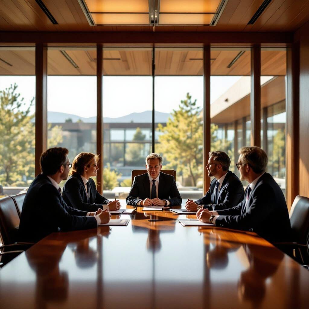 Modern Boardroom Meeting in Contemporary Style