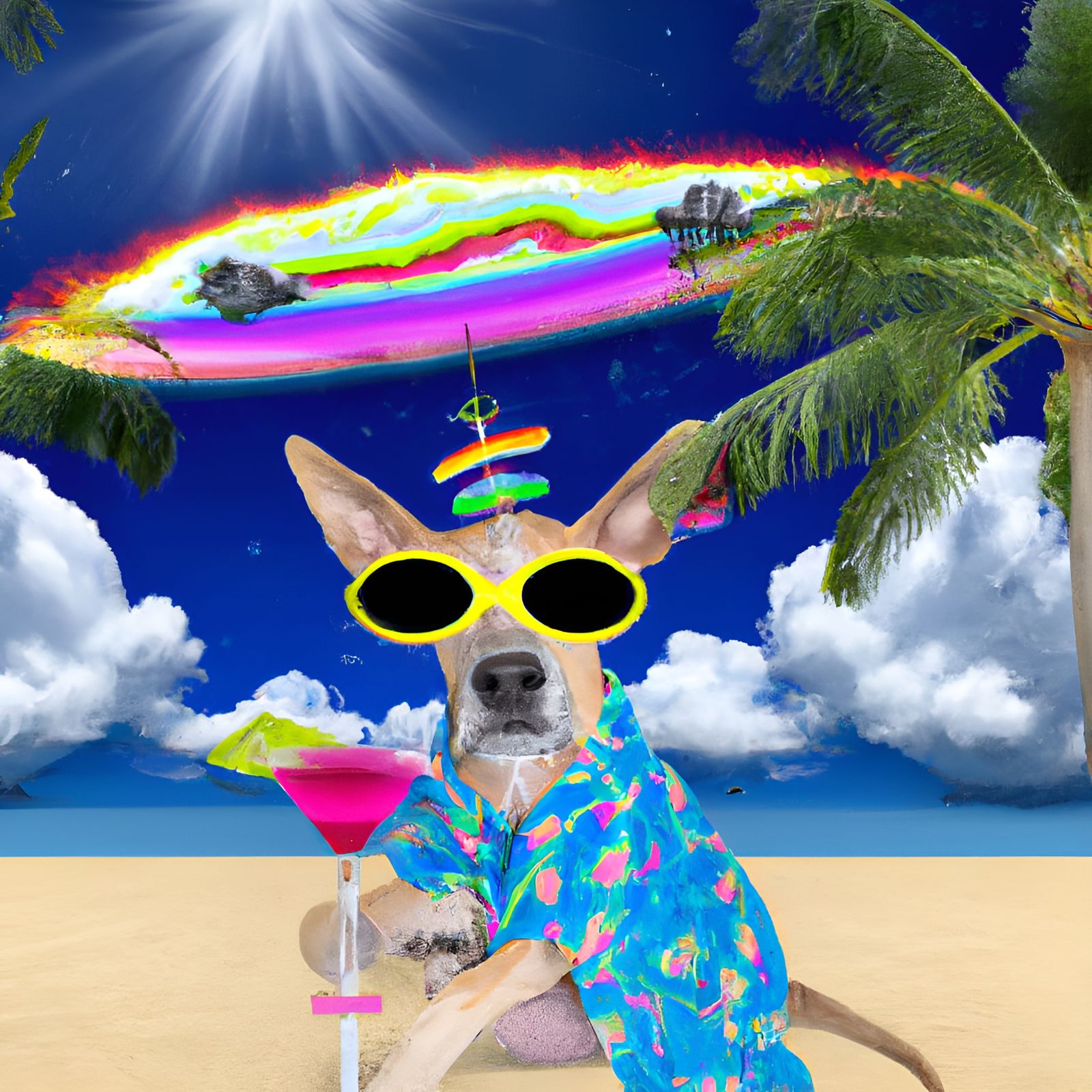 Demon Angel Dog's Beach Cocktail Party