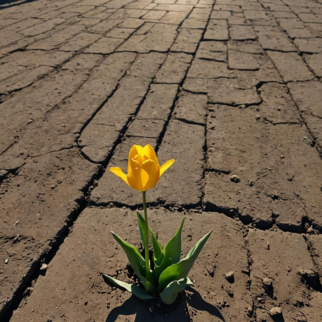 Single Tulip in Sunlight