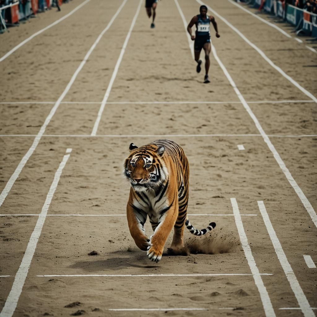 Three-Legged Tiger Wins Olympic Race