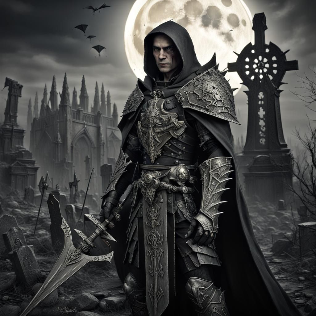 Fallen Paladin of Shadows in Warhammer Style