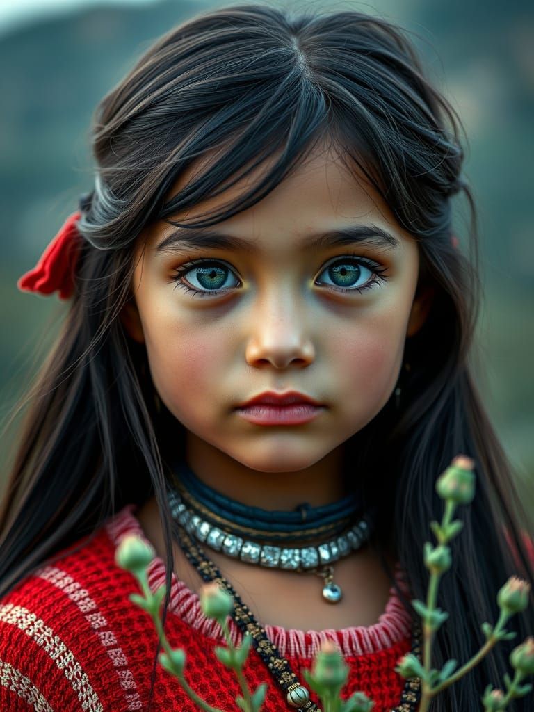 Stunning Mexican Warrior Princess with Vibrant Forest Green ...