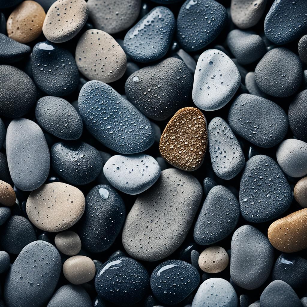Minimalist Macro Photo of Pebbles with Bokeh