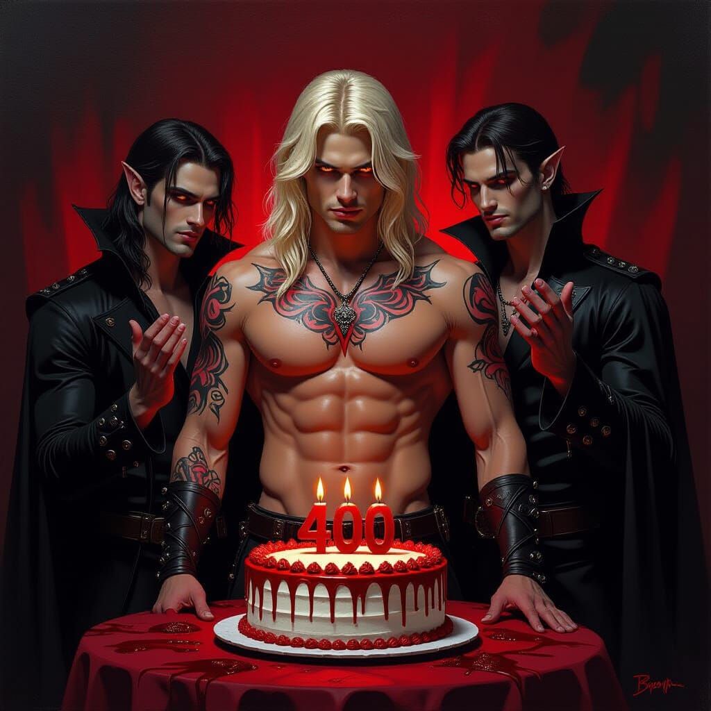 Dark Fantasy Witch and Vampire Celebrate 400th Birthday