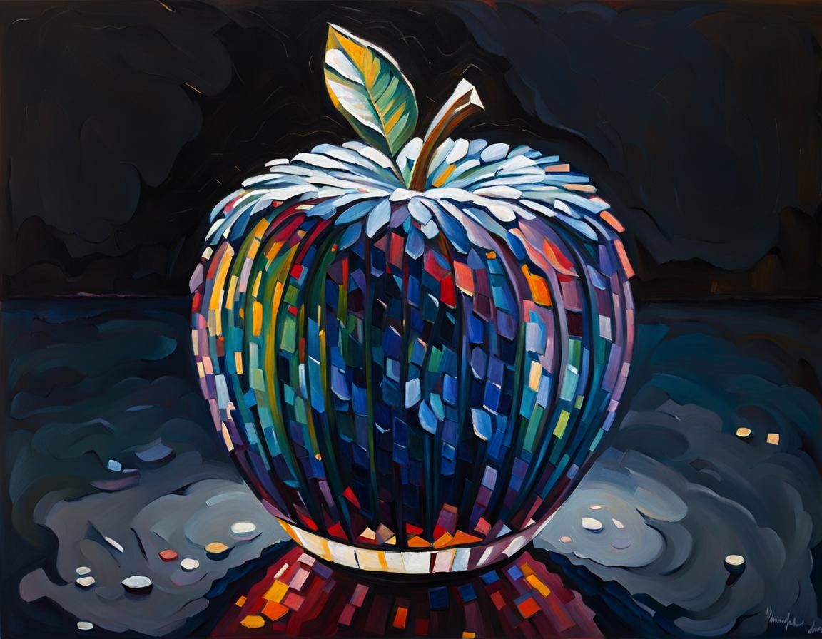 New Year's Eve Countdown in Expressionist Oil