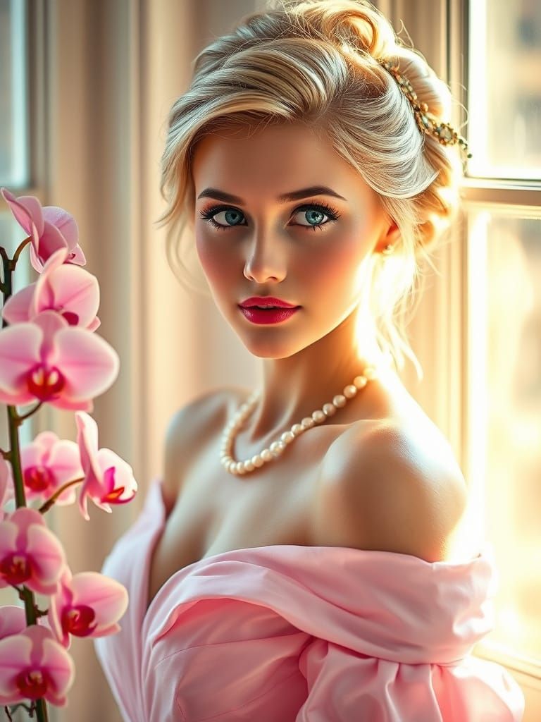 Elegant Young Bride Lost in Contemplation by Soft Light