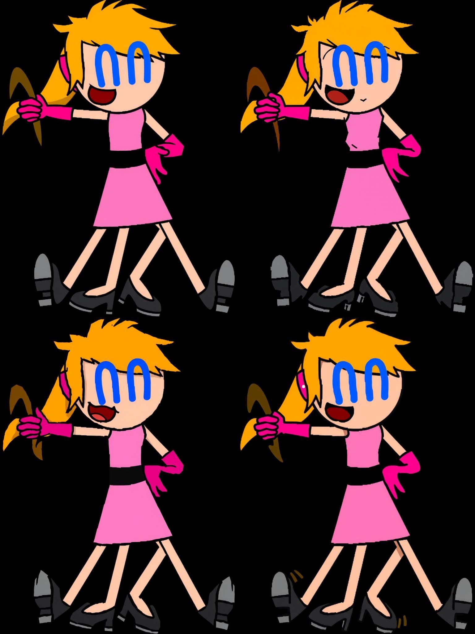 Energetic Cartoon Woman Tap Dancing at High Speed